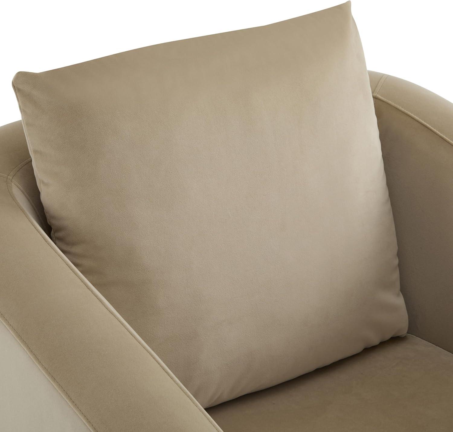 image:imageChristopher Knight Home Upholstered Club Chair Comft Accent Chair Soft Armchair Reading Single Sofa with Wood Legs Barrel Lounge Chair for Living Room Bedroom Home Rest 335 x335x315 WhiteCamel