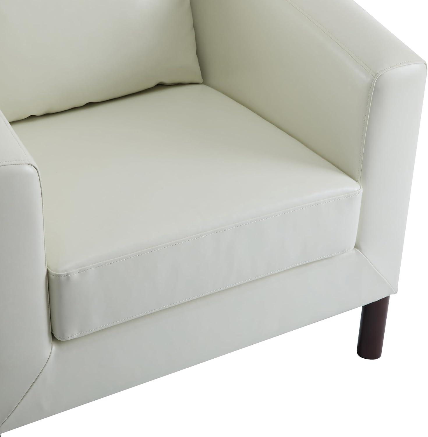 image:imageChristopher Knight Home Upholstered Club Chair Comft Accent Chair Soft Armchair Reading Single Sofa with Wood Legs Barrel Lounge Chair for Living Room Bedroom Home Rest 335 x335x315 WhiteWhite