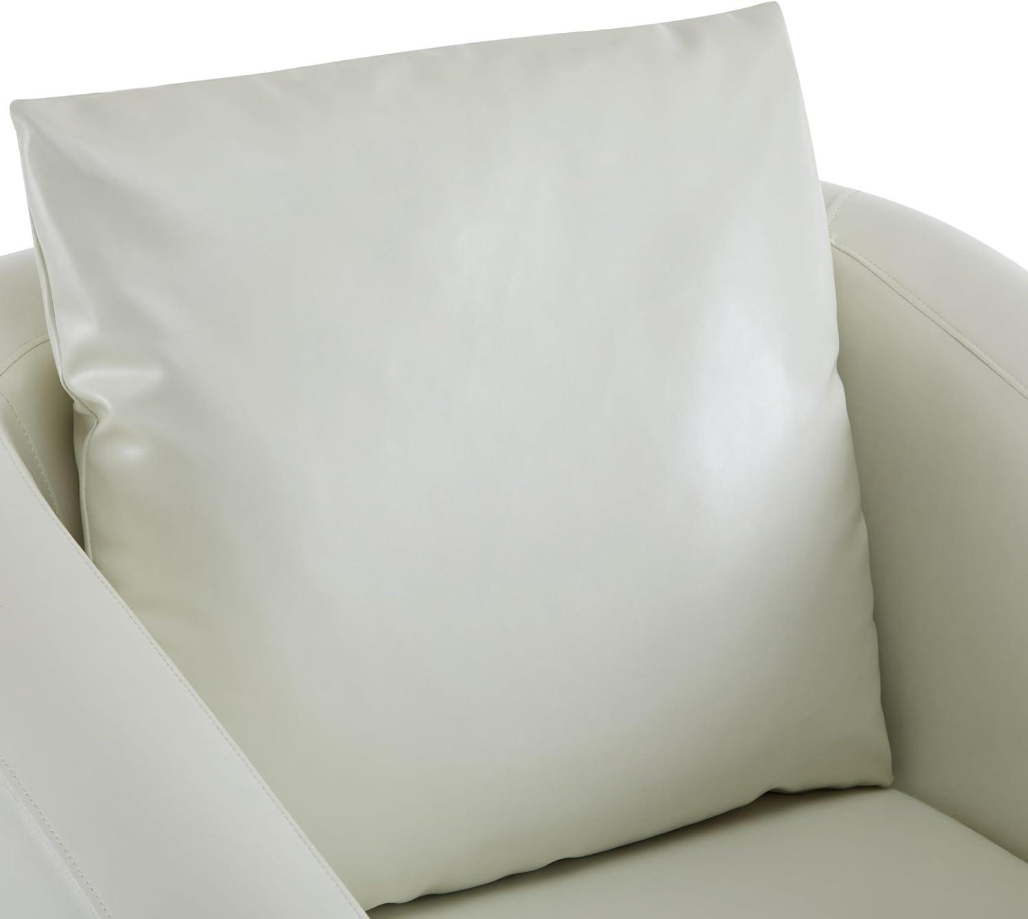 image:imageChristopher Knight Home Upholstered Club Chair Comft Accent Chair Soft Armchair Reading Single Sofa with Wood Legs Barrel Lounge Chair for Living Room Bedroom Home Rest 335 x335x315 WhiteWhite