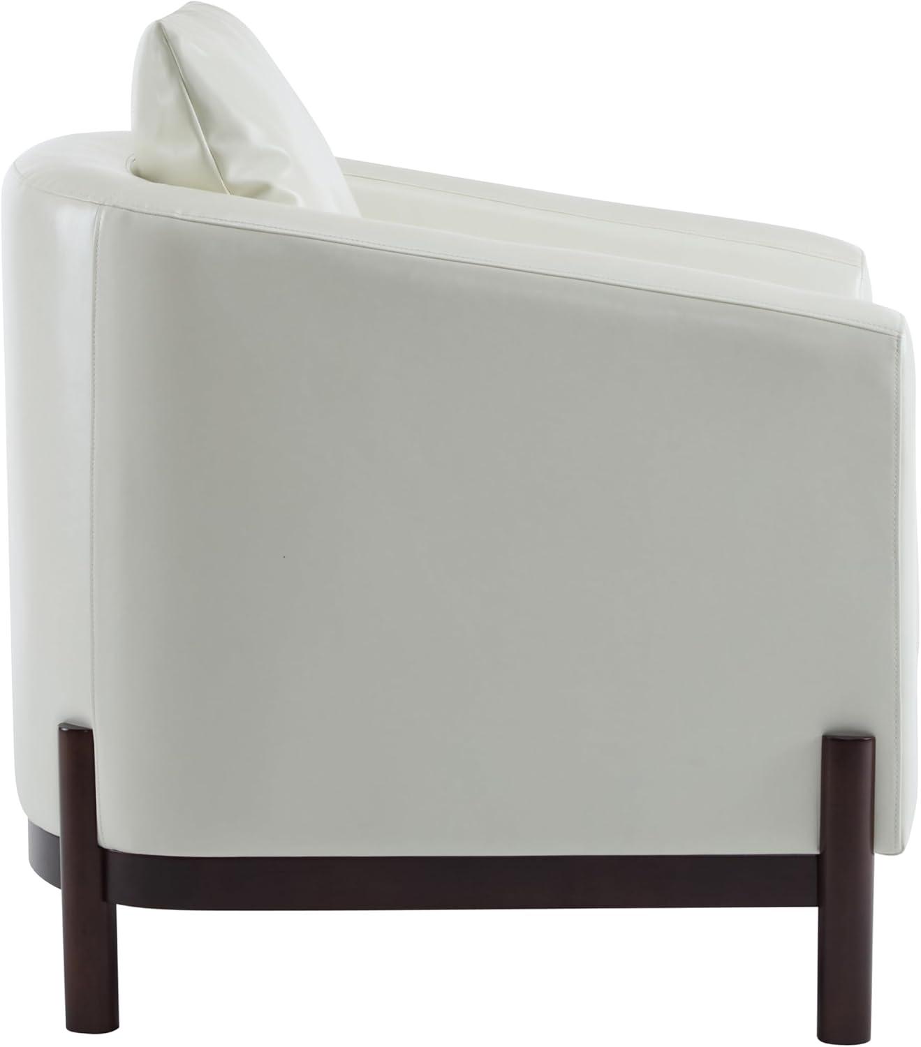 image:imageChristopher Knight Home Upholstered Club Chair Comft Accent Chair Soft Armchair Reading Single Sofa with Wood Legs Barrel Lounge Chair for Living Room Bedroom Home Rest 335 x335x315 WhiteWhite