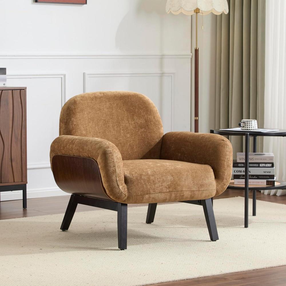 image:imageChristopher Knight Home Audrey Modern Upholstered Accent Chair Low Profile Lounge Chair Inddor Wooden Comfy Reading Chair Soft Seating Single Lounge Sofa Tan BrownTan Brown