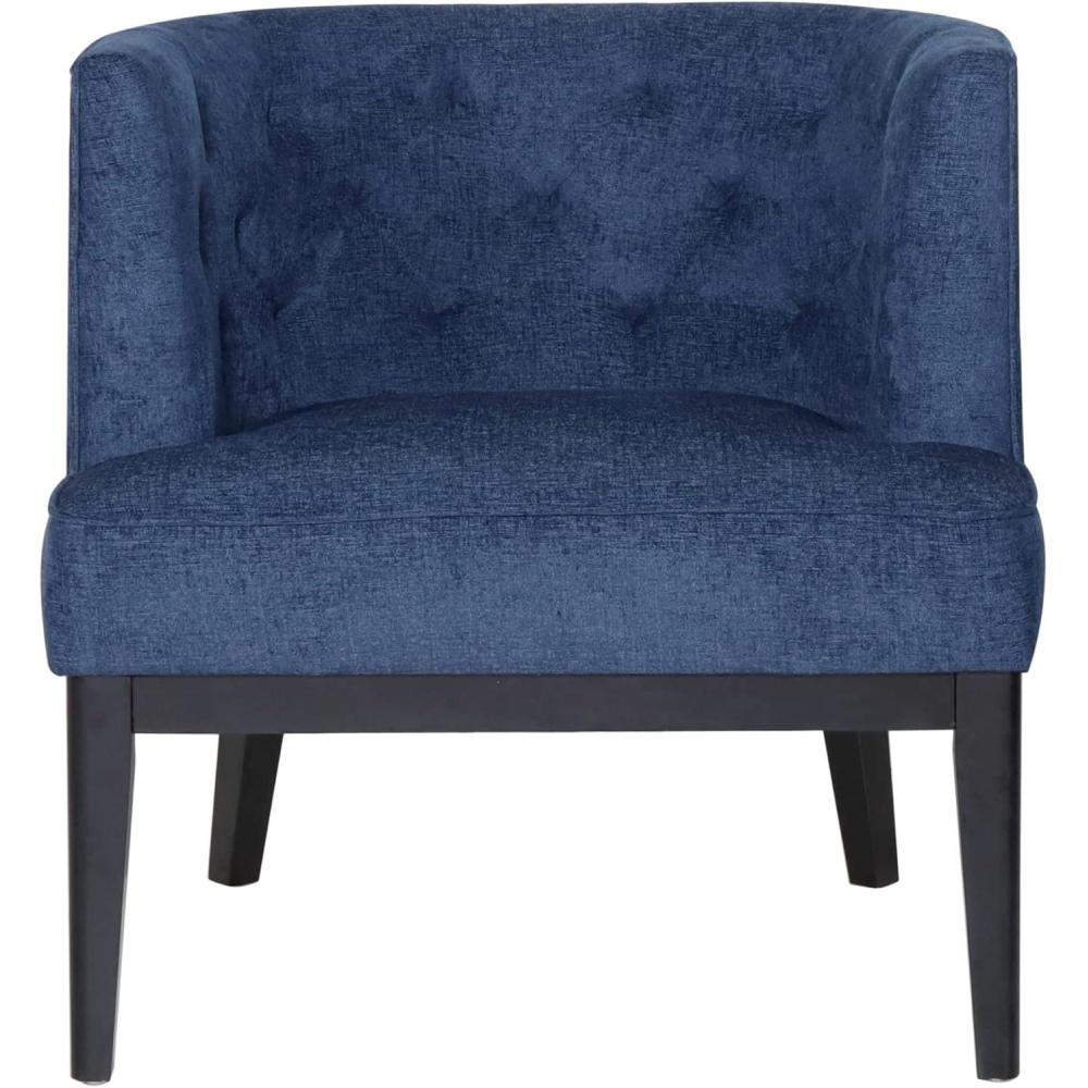 image:imageChristopher Knight Home Clough Accent Chair Charcoal  Dark BrownNavy Blue  Dark Brown