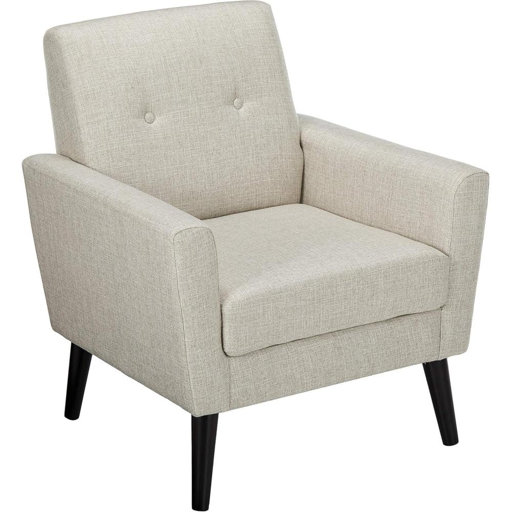 image:imageChristopher Knight Home Sienna MidCentury Modern Fabric Club Chair Beige 295D x 311W x 345H InchBeige