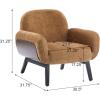 Christopher Knight Home Audrey Modern Upholstered Accent Chair, Low Profile Lounge Chair Inddor, Wooden Comfy Reading Chair, Soft Seating Single Lounge Sofa, Tan Brown(Tan Brown)