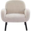 Christopher Knight Home Audrey Modern Upholstered Accent Chair, Low Profile Lounge Chair Inddor, Wooden Comfy Reading Chair, Soft Seating Single Lounge Sofa, Tan Brown(Khaki)