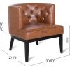 Christopher Knight Home Clough Accent Chair, Charcoal + Dark Brown(Cognac Brown + Dark Brown)