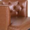 Christopher Knight Home Clough Accent Chair, Charcoal + Dark Brown(Cognac Brown + Dark Brown)