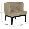 Christopher Knight Home Clough Accent Chair, Charcoal + Dark Brown(Dark Beige + Dark Brown)