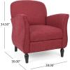 Christopher Knight Home Crew Traditional Tweed Armchair, Cranberry, Gray