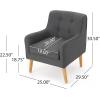 Christopher Knight Home Felicity Mid-Century Fabric Arm Chairs, 2-Pcs Set, Charcoal