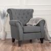 Christopher Knight Home Merritt Fabric Tufted Chair, Dark Grey