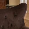 Christopher Knight Home Seigfried Mid-Century Velvet Arm Chair, Navy Blue / Black, 28.5D x 34.25W x 39.75H in(Coffee)