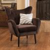 Christopher Knight Home Seigfried Mid-Century Velvet Arm Chair, Navy Blue / Black, 28.5D x 34.25W x 39.75H in(Coffee)