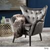 Christopher Knight Home Seigfried Mid-Century Velvet Arm Chair, Navy Blue / Black, 28.5D x 34.25W x 39.75H in(Grey / Black)