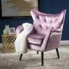 Christopher Knight Home Seigfried Mid-Century Velvet Arm Chair, Navy Blue / Black, 28.5D x 34.25W x 39.75H in(Light Lavender / Black)