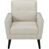 Christopher Knight Home Sienna Mid-Century Modern Fabric Club Chair, Beige 29.5D x 31.1W x 34.5H Inch(Beige)