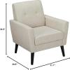 Christopher Knight Home Sienna Mid-Century Modern Fabric Club Chair, Beige 29.5D x 31.1W x 34.5H Inch(Beige)