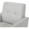 Christopher Knight Home Sienna Mid-Century Modern Fabric Club Chair, Beige 29.5D x 31.1W x 34.5H Inch(Light Grey)