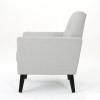Christopher Knight Home Sienna Mid-Century Modern Fabric Club Chair, Beige 29.5D x 31.1W x 34.5H Inch(Light Grey)