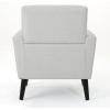 Christopher Knight Home Sienna Mid-Century Modern Fabric Club Chair, Beige 29.5D x 31.1W x 34.5H Inch(Light Grey)