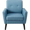 Christopher Knight Home Sienna Mid-Century Modern Fabric Club Chair, Blue
