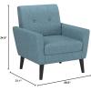 Christopher Knight Home Sienna Mid-Century Modern Fabric Club Chair, Blue