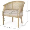 Christopher Knight Home Steinaker Accent Chair, Beige + Natural(Beige + Natural)