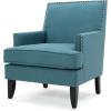 Christopher Knight Home Tilla Fabric Club Chair, Dark Teal