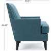 Christopher Knight Home Tilla Fabric Club Chair, Dark Teal