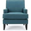 Christopher Knight Home Tilla Fabric Club Chair, Dark Teal