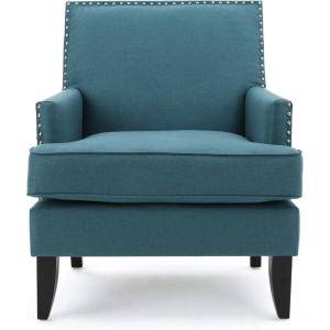 Christopher Knight Home Tilla Fabric Club Chair, Dark Teal