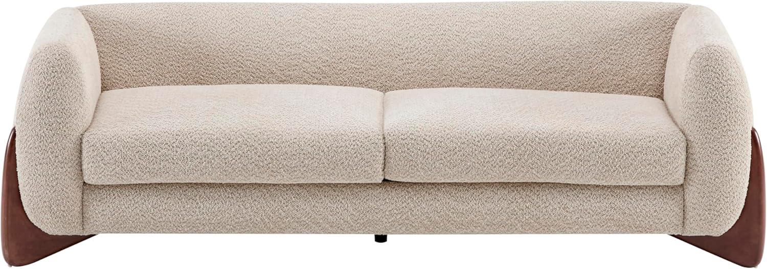 image:imageChristopher Knight Home Almab 82 Inches Sofa Couch Cozy Boucle Upholstered 3Seater Sofa Wood Frame Couch Comfy Couches for Living Room and Office Modern Sofa Lounge Seating Navy BlueAlmond