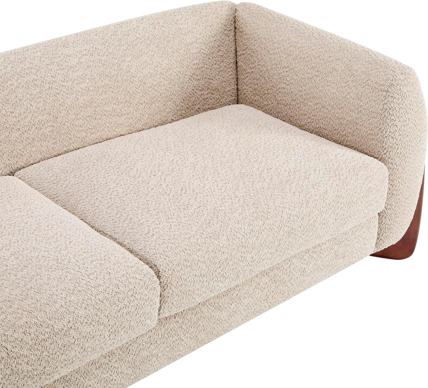 image:imageChristopher Knight Home Almab 82 Inches Sofa Couch Cozy Boucle Upholstered 3Seater Sofa Wood Frame Couch Comfy Couches for Living Room and Office Modern Sofa Lounge Seating Navy BlueAlmond
