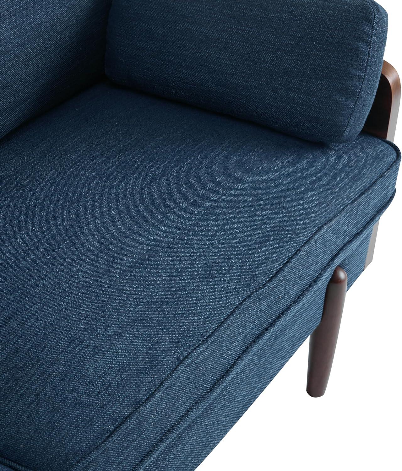 image:imageChristopher Knight Home Arboris Modern Fabric Upholstered Loveseat Living Room Lounge Sofa with Back Pillows and Removable Cushions Comfy Cloud Couch with Wooden Frame Navy BlueLight WalnutNavy Blue