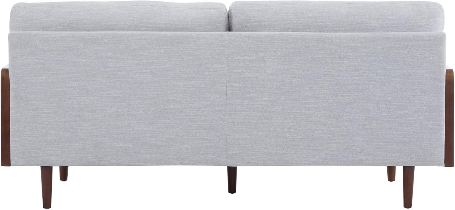 image:imageChristopher Knight Home Arboris Modern Fabric Upholstered Loveseat Living Room Lounge Sofa with Back Pillows and Removable Cushions Comfy Cloud Couch with Wooden Frame Navy BlueLight WalnutLight Smoke Gray