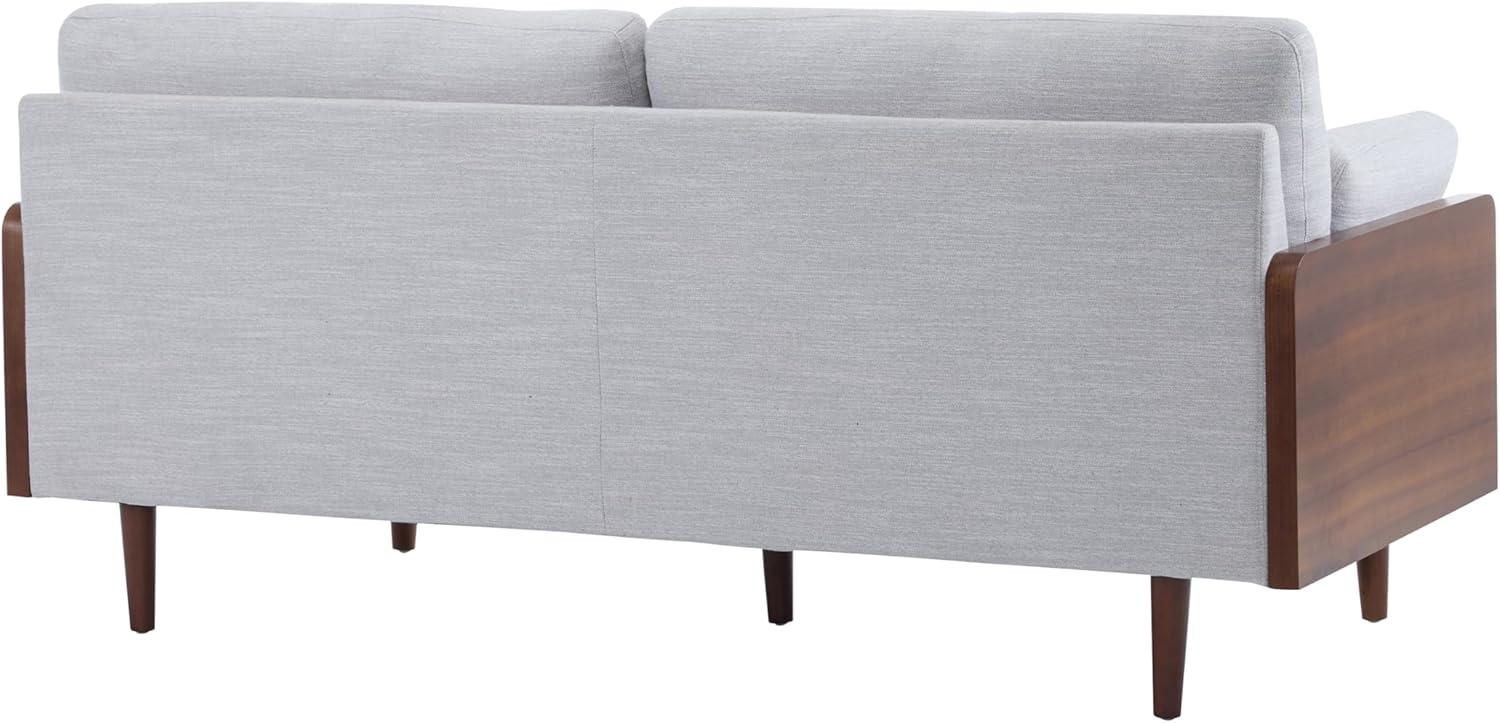 image:imageChristopher Knight Home Arboris Modern Fabric Upholstered Loveseat Living Room Lounge Sofa with Back Pillows and Removable Cushions Comfy Cloud Couch with Wooden Frame Navy BlueLight WalnutLight Smoke Gray