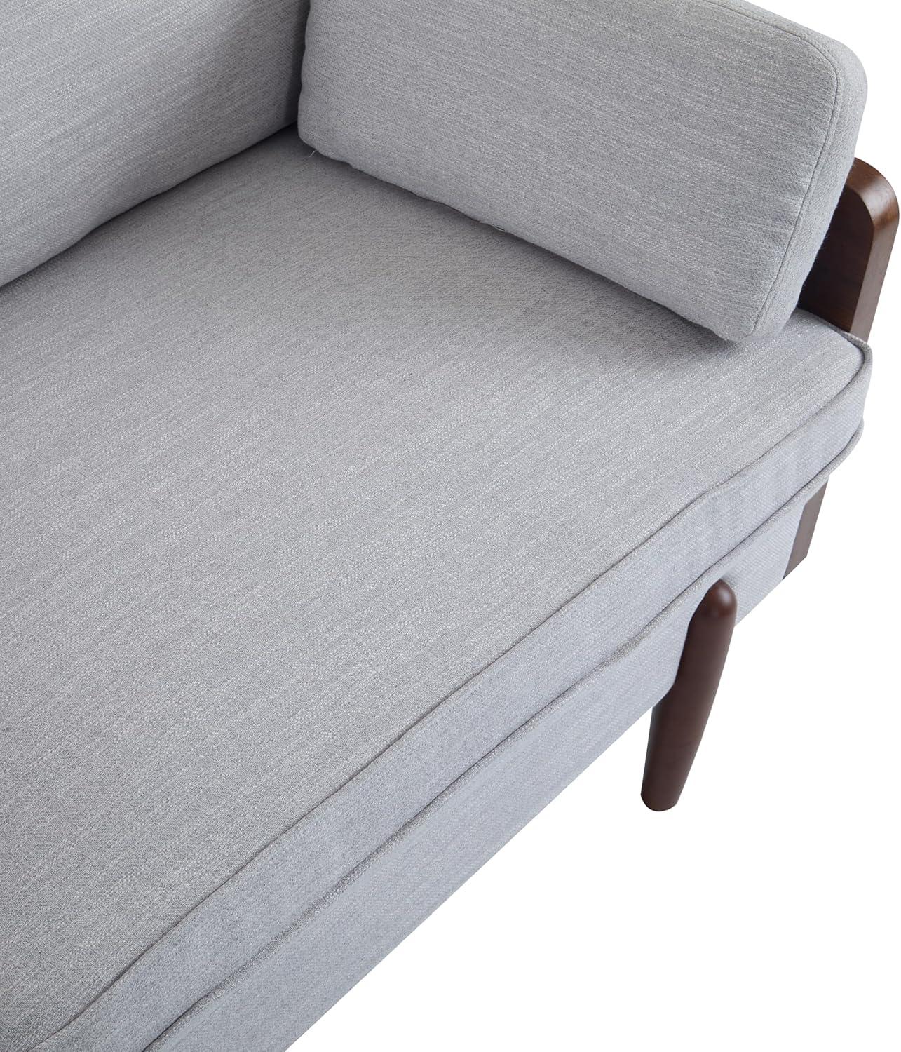 image:imageChristopher Knight Home Arboris Modern Fabric Upholstered Loveseat Living Room Lounge Sofa with Back Pillows and Removable Cushions Comfy Cloud Couch with Wooden Frame Navy BlueLight WalnutLight Smoke Gray
