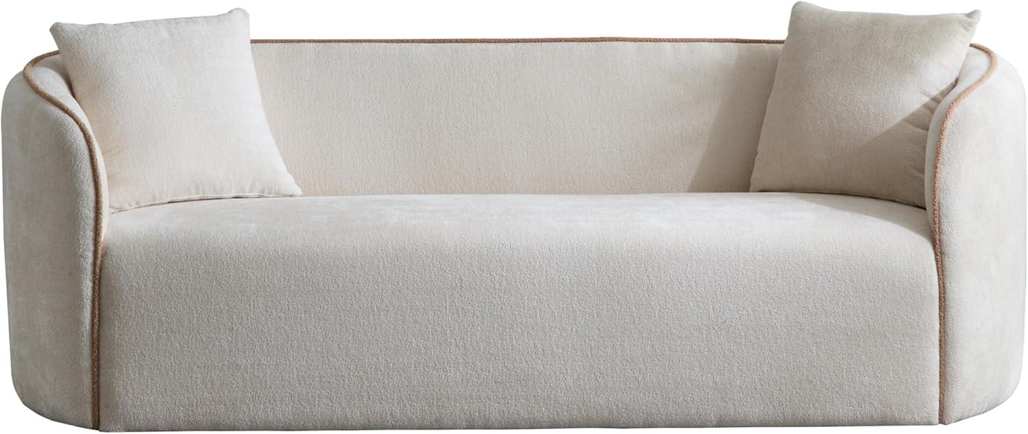 image:imageChristopher Knight Home Audie Modern Minimalist Living Room Boucle Fabric Upholstered 3Seater Sofa CouchErgonomic Lounge Couch SeatingSoft Padded CushionWooden FrameBedroomHome OfficeWhiteBeige