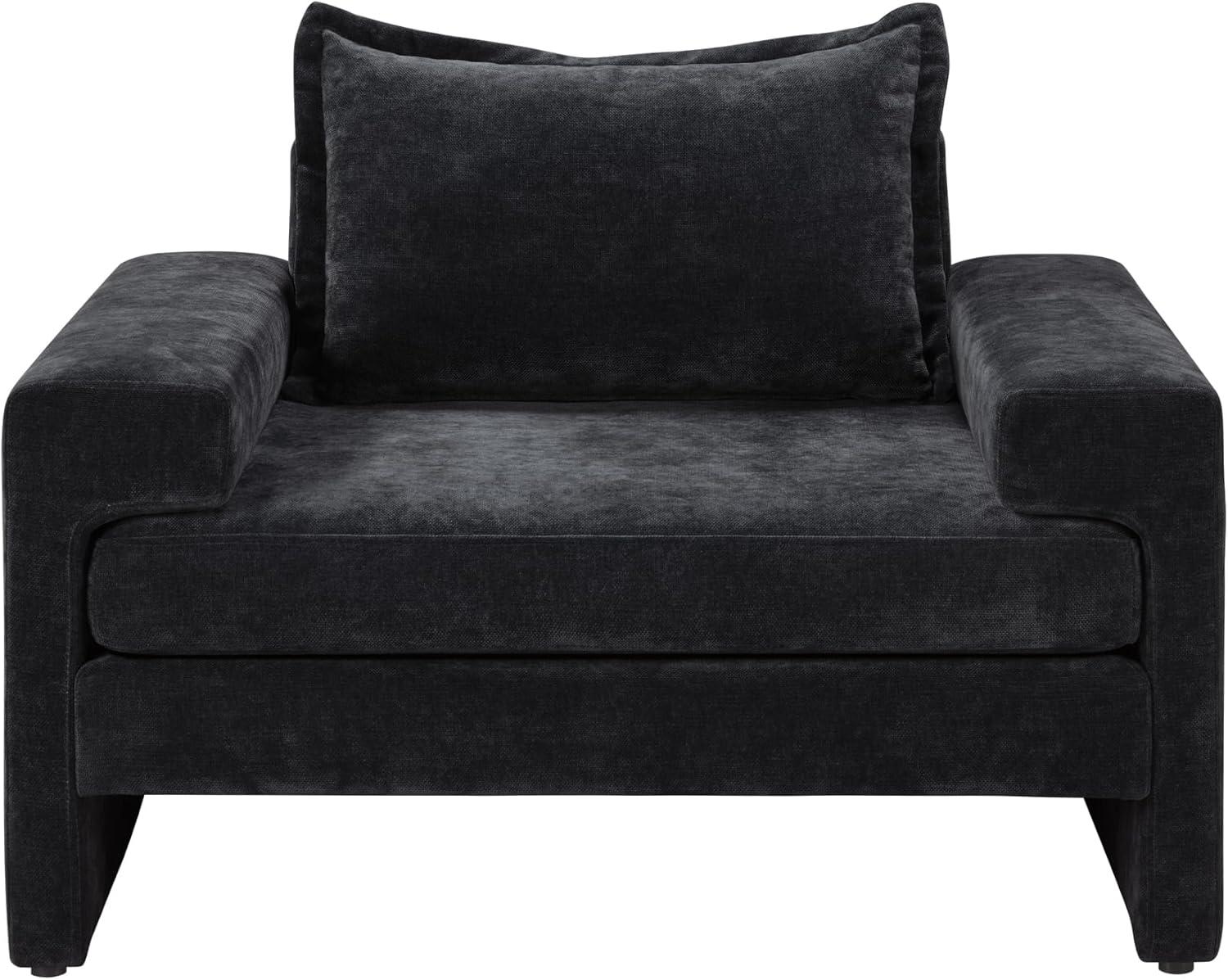 image:imageChristopher Knight Home Aylen Modern Chenille Upholstered Accent Chair with Wide Armrests Wooden Living Room Club Chair Bedroom Comfy Reading Chair with Back Pillow Teal GreenBlack