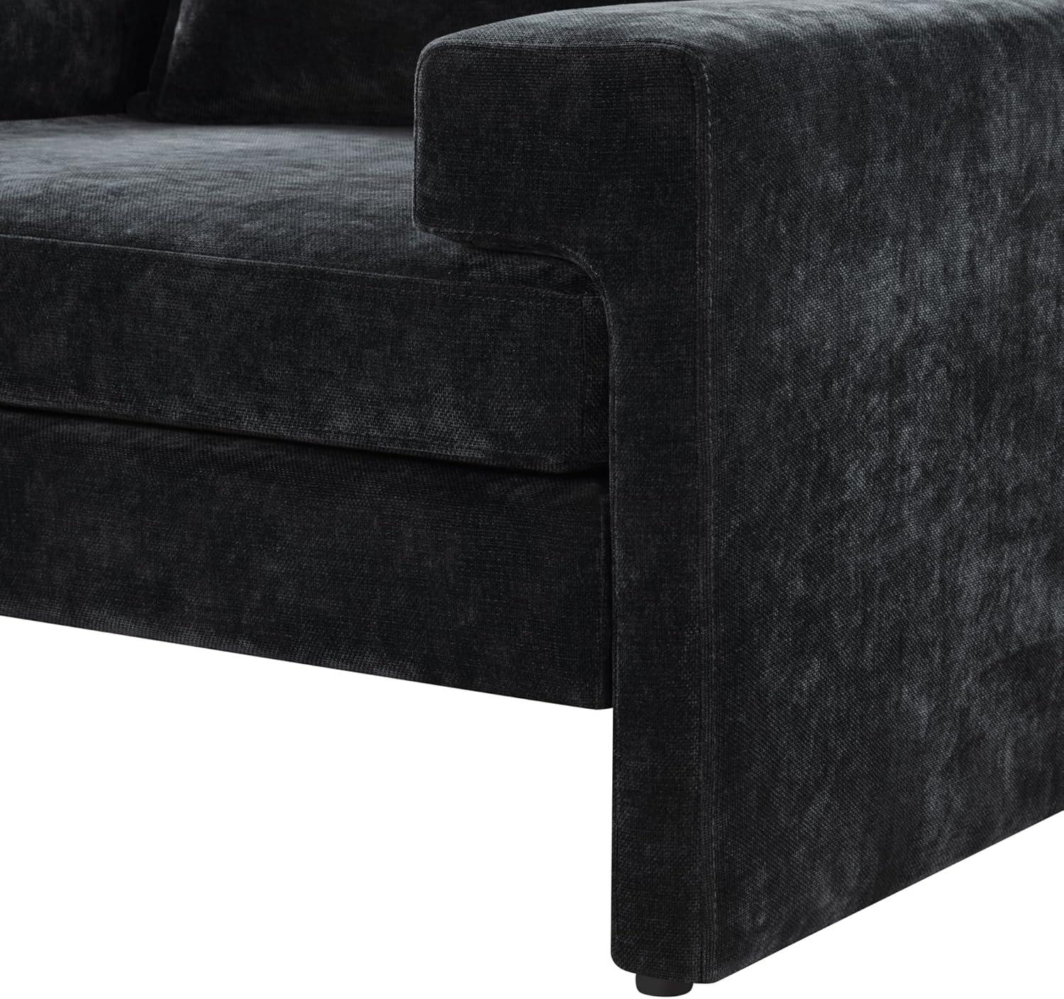 image:imageChristopher Knight Home Aylen Modern Chenille Upholstered Accent Chair with Wide Armrests Wooden Living Room Club Chair Bedroom Comfy Reading Chair with Back Pillow Teal GreenBlack