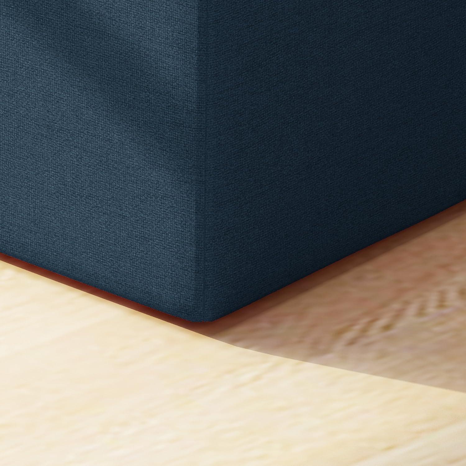 image:imageChristopher Knight Home Cayla Fabric Square Ottoman Navy Blue