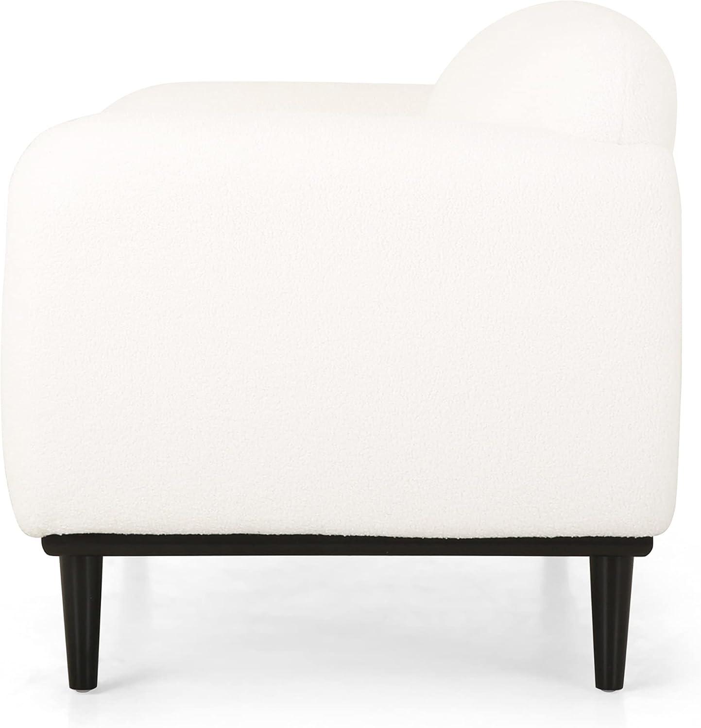 image:imageChristopher Knight Home Chaparral Loveseat Boucle Fabric WhiteMatte Black