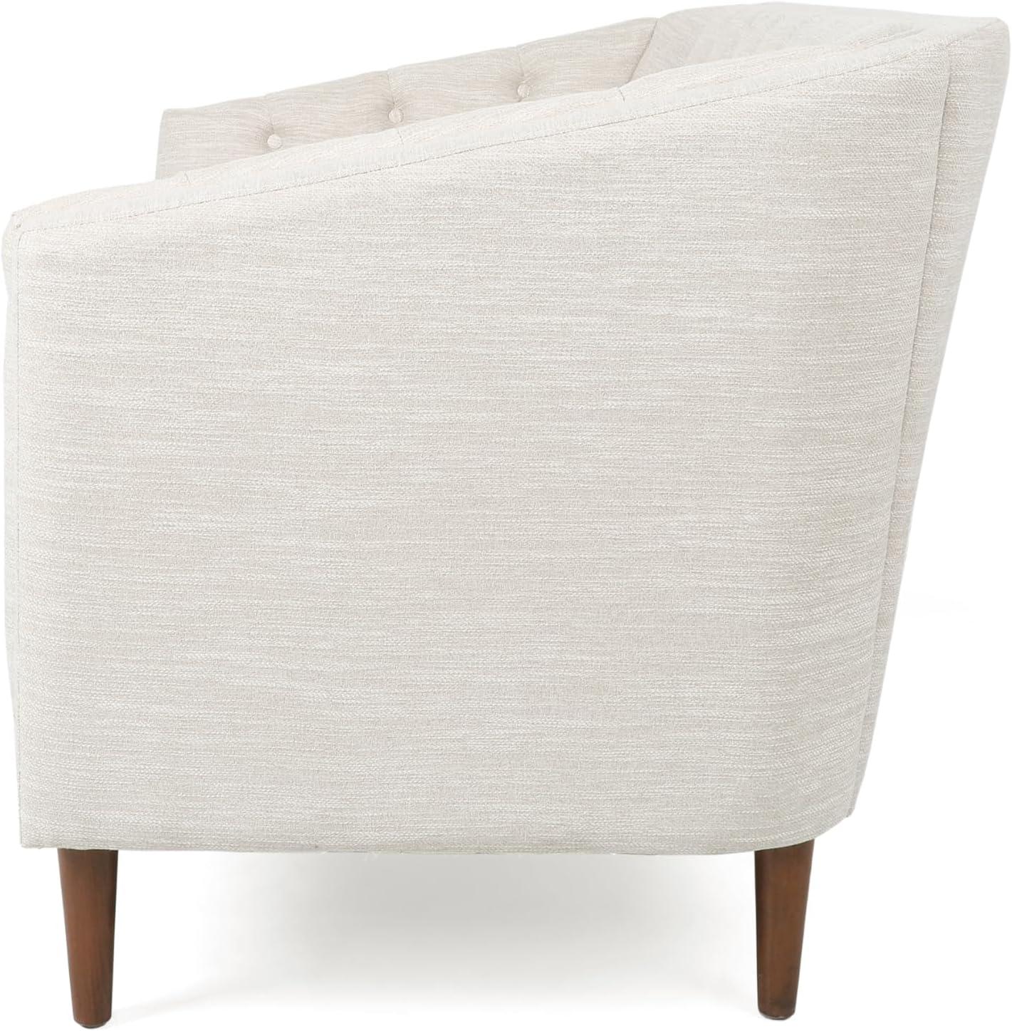 image:imageChristopher Knight Home Contemporary Tufted and Diamond Stitching Faux Leather LoveseatTubDesign 2Seater SofaRemovable CushionsBirch Wood LegsSquare ArmsDark Brown and EspressoBeige