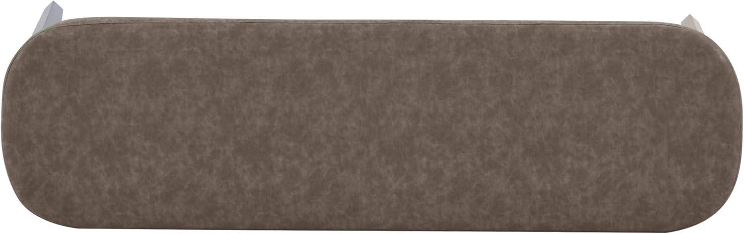 image:imageChristopher Knight Home Ella MidCentury Faux Leather Upholstered Dining Bench End of Bed Footrest EntrywayHallway Seating Indoor Ottoman Bench with Padded Seat and Solid Wood Leg BeigeNaturalBrown
