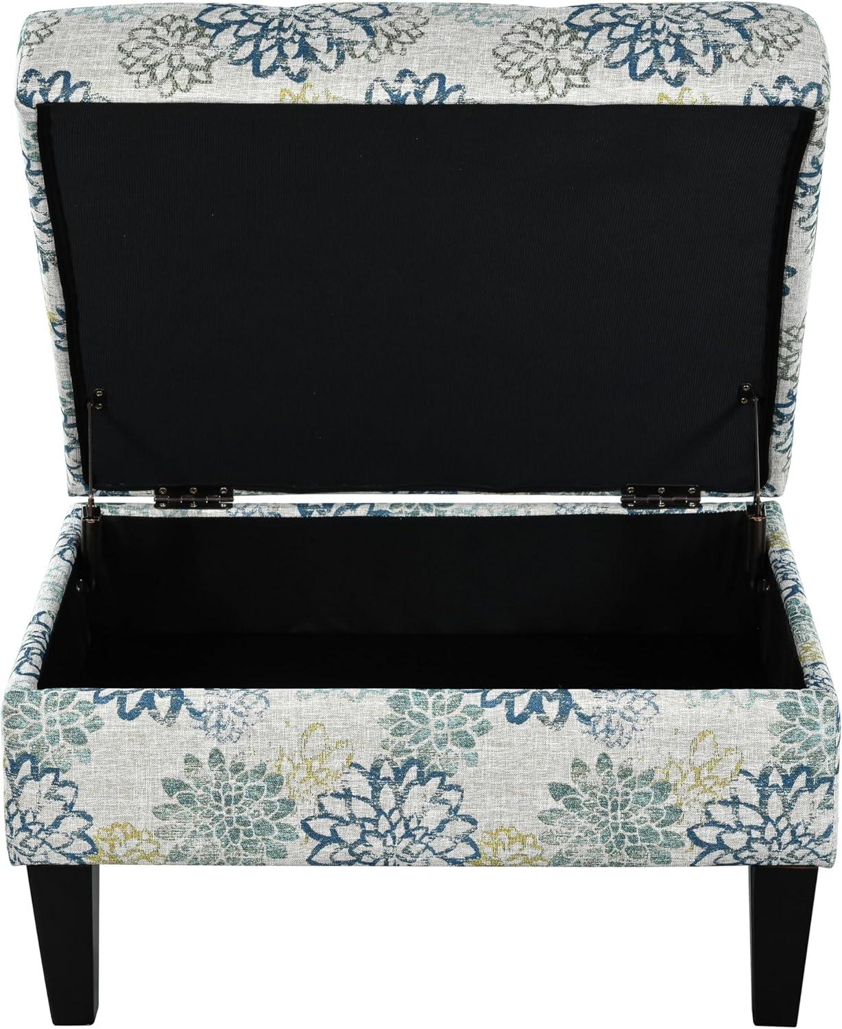 image:imageChristopher Knight Home Fabric Ottoman Footrest Rectangular Upholstered Non Storage Ottoman Foot Rest Stool with Tufted Stitching 2825 W x 23 D x 185 H Leaf PrintedFlower Printed storage