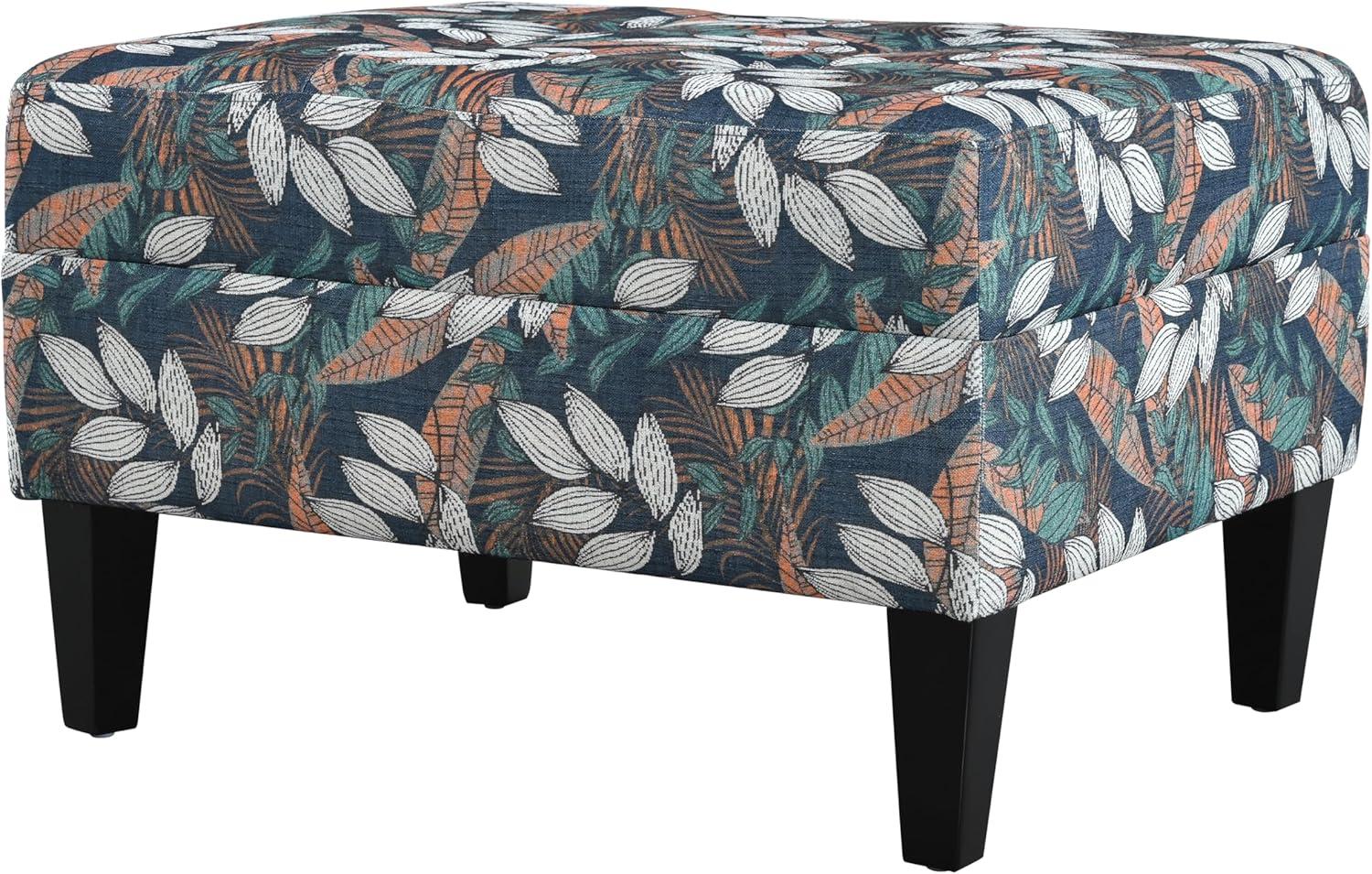 image:imageChristopher Knight Home Fabric Ottoman Footrest Rectangular Upholstered Non Storage Ottoman Foot Rest Stool with Tufted Stitching 2825 W x 23 D x 185 H Leaf PrintedLeaf Printed non Storage