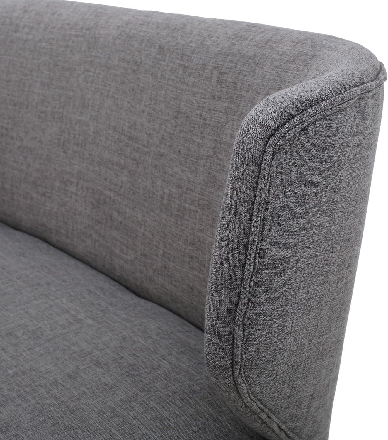 image:imageChristopher Knight Home GDFStudio Christopher Knight Home Desdemona MidCentury Modern Fabric Settee Light Gray Natural FinishLight Gray Natural Finish