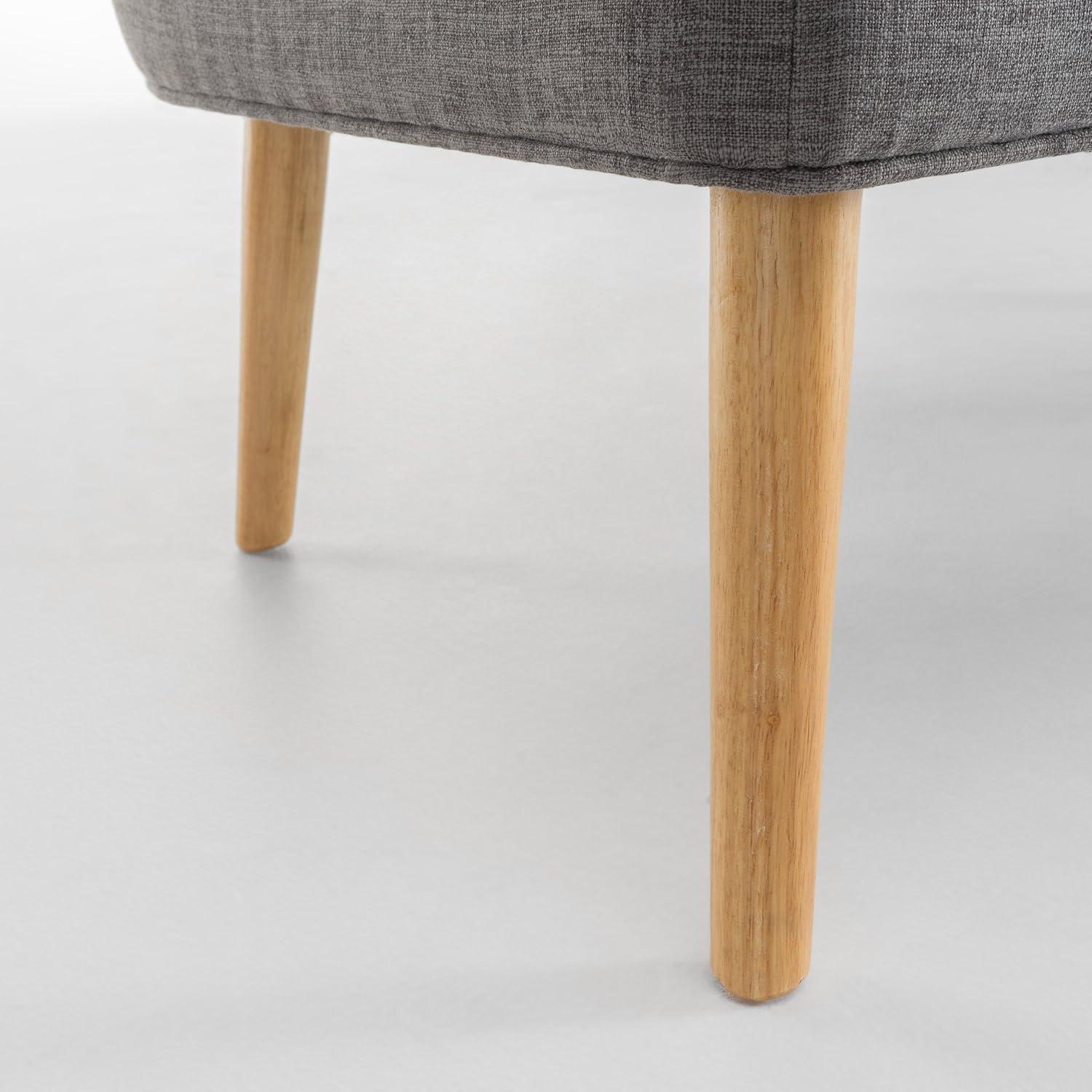 image:imageChristopher Knight Home GDFStudio Christopher Knight Home Desdemona MidCentury Modern Fabric Settee Light Gray Natural FinishLight Gray Natural Finish
