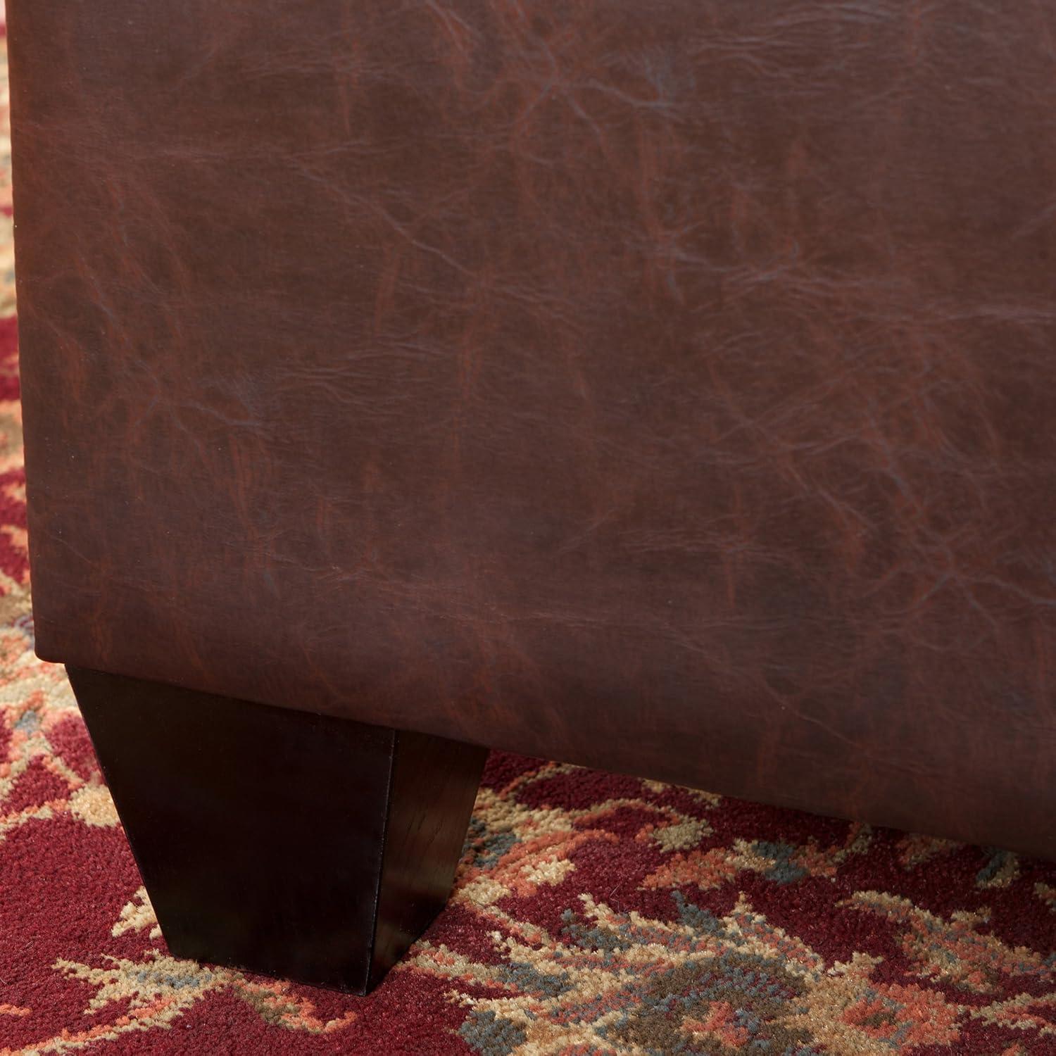 image:imageChristopher Knight Home GDFStudio Christopher Knight Home Merrill Double Opening Leather Storage Ottoman Chocolate Brown