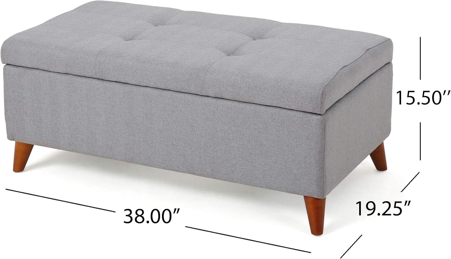 image:imageChristopher Knight Home Harper Fabric Storage Ottoman Light Grey
